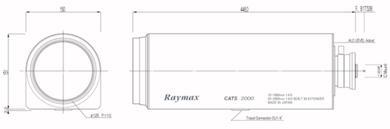 Raymax10-1000mm長焦鏡頭尺寸 Raymax10-1000mm長焦鏡頭尺寸
